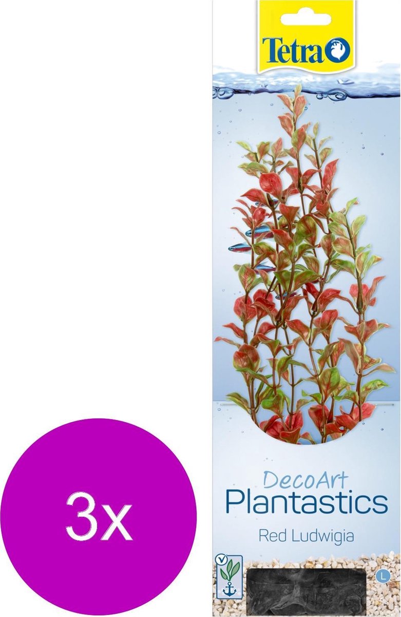 Tetra Decoart Plantastics Ludwigia 36 cm - Aquarium - Kunstplant - 3 x Large