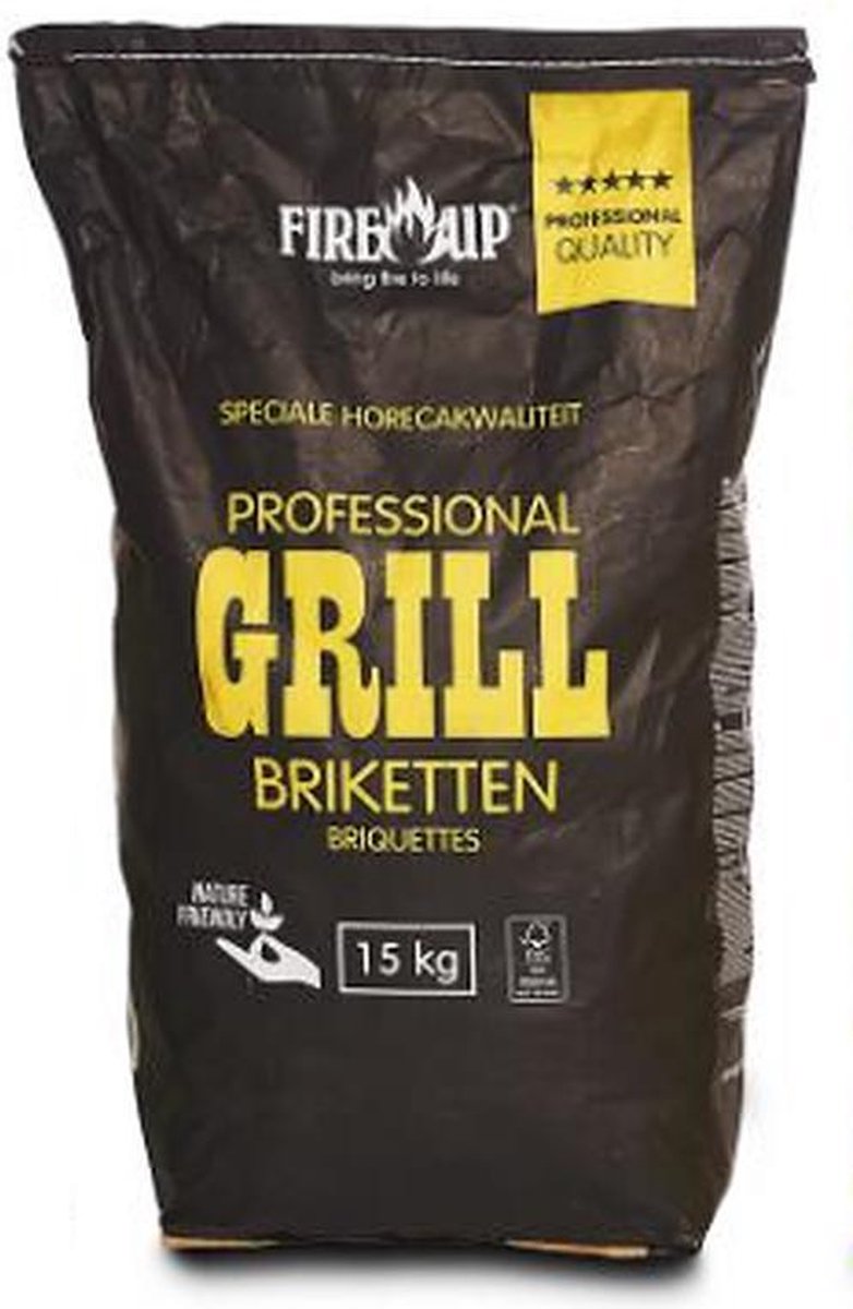 Fire-Up Professional Grill restaurant houtskoolbriket 15kg