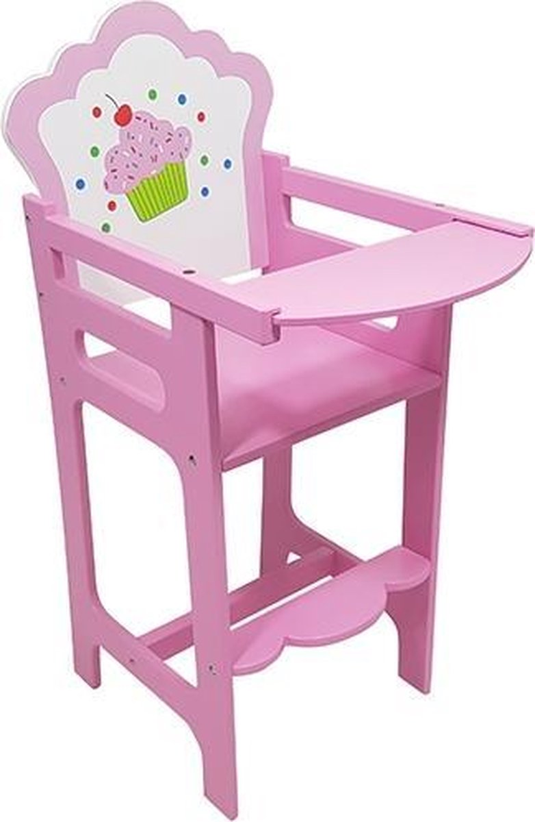Poppen kinderstoel roze "cupcake"