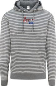 FitProWear Unisex Stripe Hoodie Grijs - Maat XXL / 2XL - Hoodie heren - Hoodie dames - Trui - Sweater - Sporttrui - Trui Capuchon - Grijze trui - Relaxed Fit - Trui Katoen/Polyester