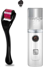 FT Gezichtsstomer + Derma Roller - Blackhead remover - Gezichtssauna - Huidverzorging  -