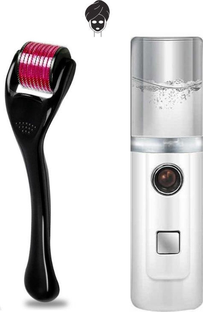 FT Gezichtsstomer + Derma Roller - Blackhead remover - Gezichtssauna - Huidverzorging  -