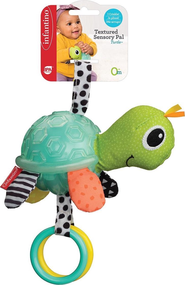 Infantino schildpad speelgoedhanger Multicolour