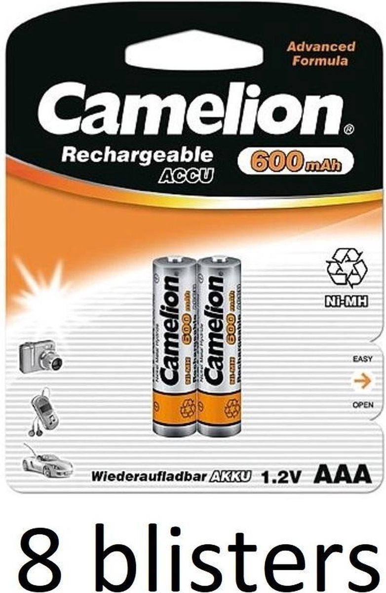 Camelion AAA oplaadbare batterij 600 mah - 16 stuks