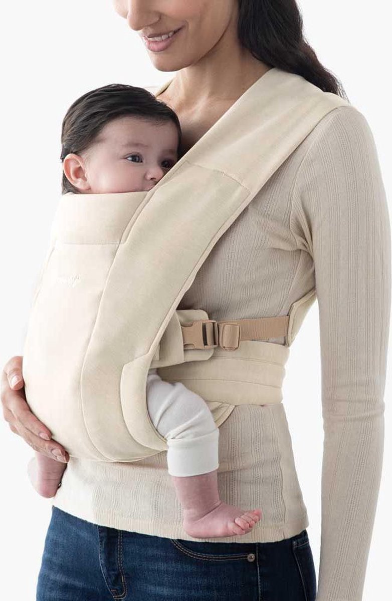 Ergobaby Baby Draagzak Embrace Cream - ergonomische draagzak vanaf geboorte