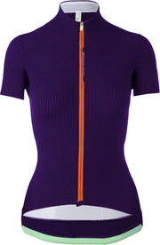 Dames Shirt korte mouwen Pinstripe - Paars - S