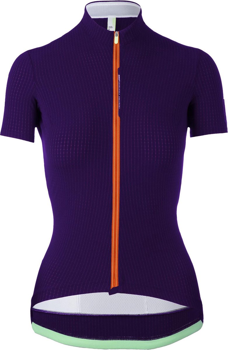 Dames Shirt korte mouwen Pinstripe - Paars - S