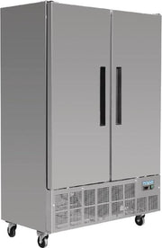 Polar 2-deurs slimline RVS vriezer 960ltr