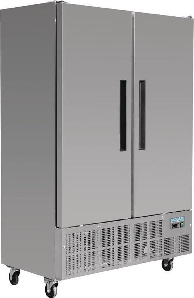 Polar 2-deurs slimline RVS vriezer 960ltr