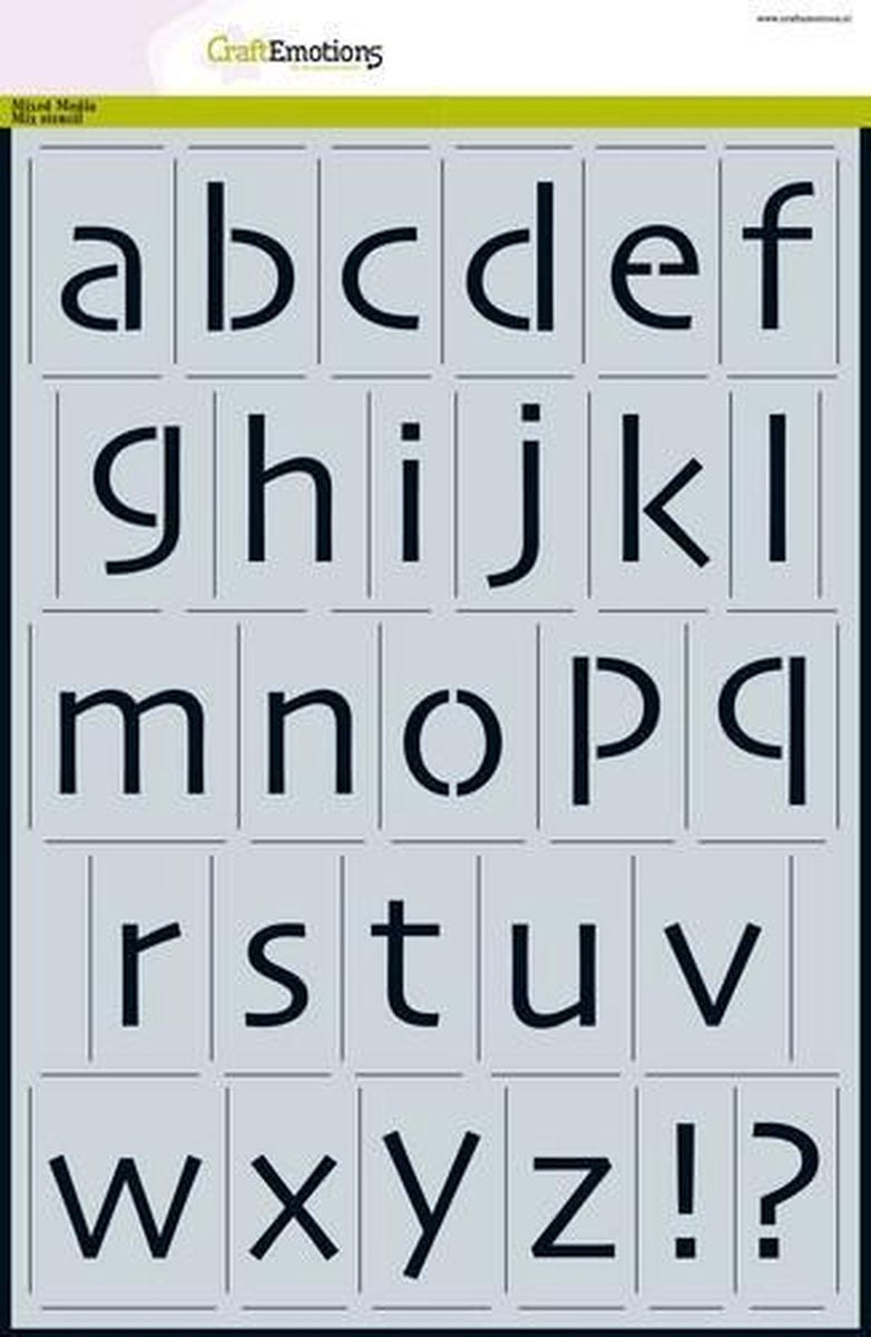 Alfabet kleine letter Skia A4 - H= ± 35mm