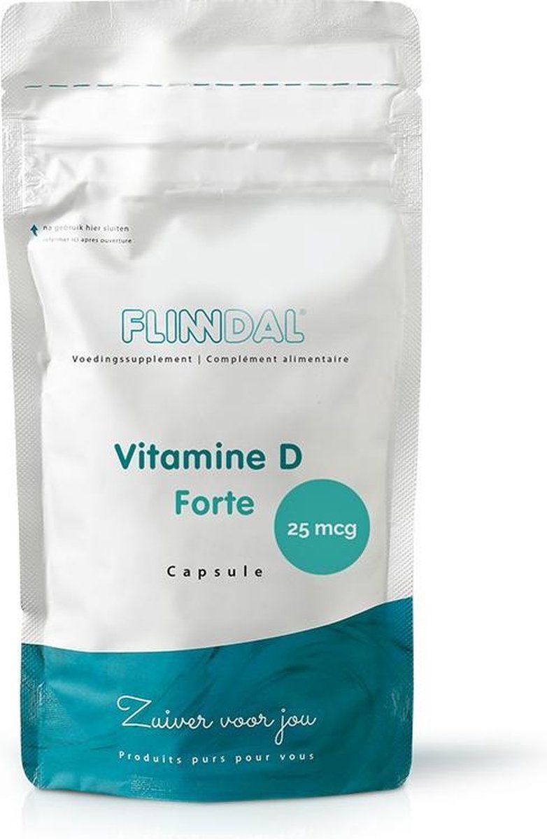 Vitamine D Forte 90 capsules - 25 mcg - 25 mcg vitamine D3 capsule (1000 IE). Voor botten