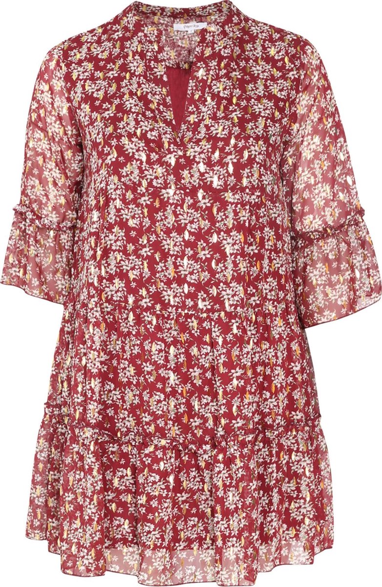 Paprika Dames Jurk Bordeaux Maat EU48