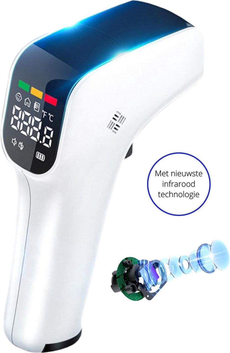 Voorhoofd Thermometer Koortsthermometer voor Volwassenen en Kinderen Infrarood Thermometer - Thermometer Lichaam - Ecomtrends®