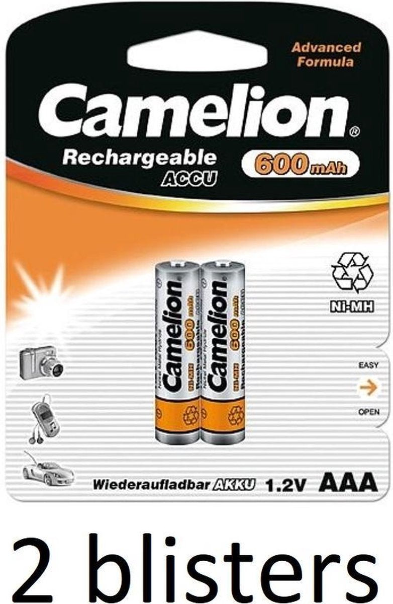 Camelion AAA oplaadbare batterij 600 mah - 4 stuks