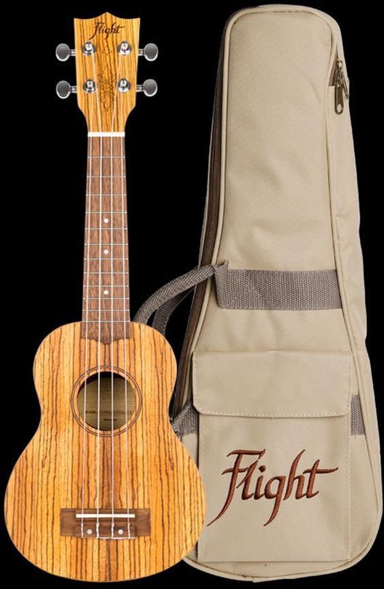 Flight: DUS322 Soprano Ukulele - Zebrawood