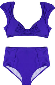 Jonge dames bikini high waist Violet blue - M