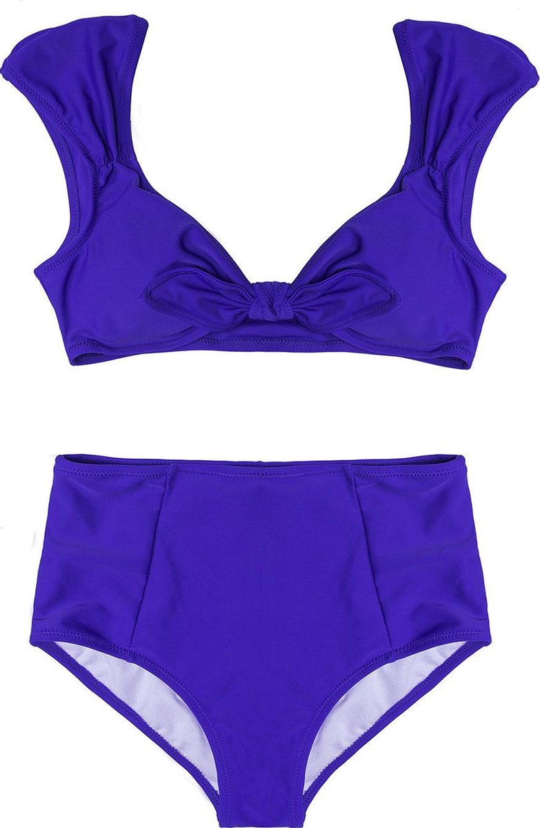 Jonge dames bikini high waist Violet blue - M