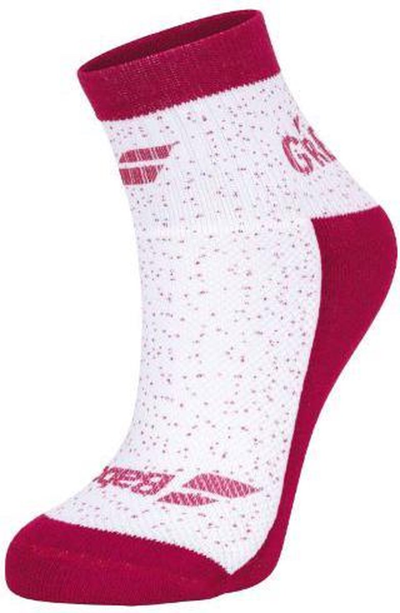 Babolat graphic sportsokken women | Is a Great day Every day | wit rood | 35-38