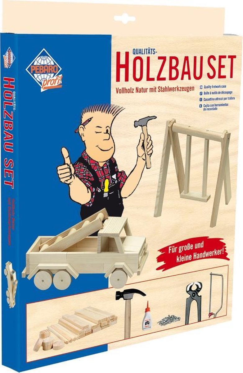 Pebaro Houtbouw Set 465 - incl. hout en gereedschap