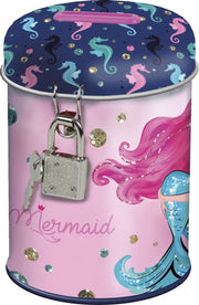 Zeemeermin Spaarpot met slotje - 11.5 cm - 2 Sleutels