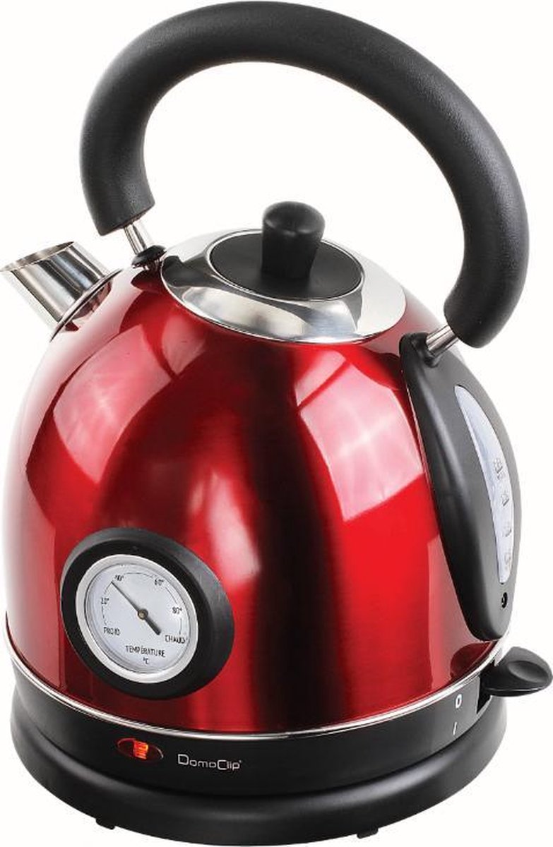 Livoo - Retro waterkoker - rvs - 1.8 liter - rood