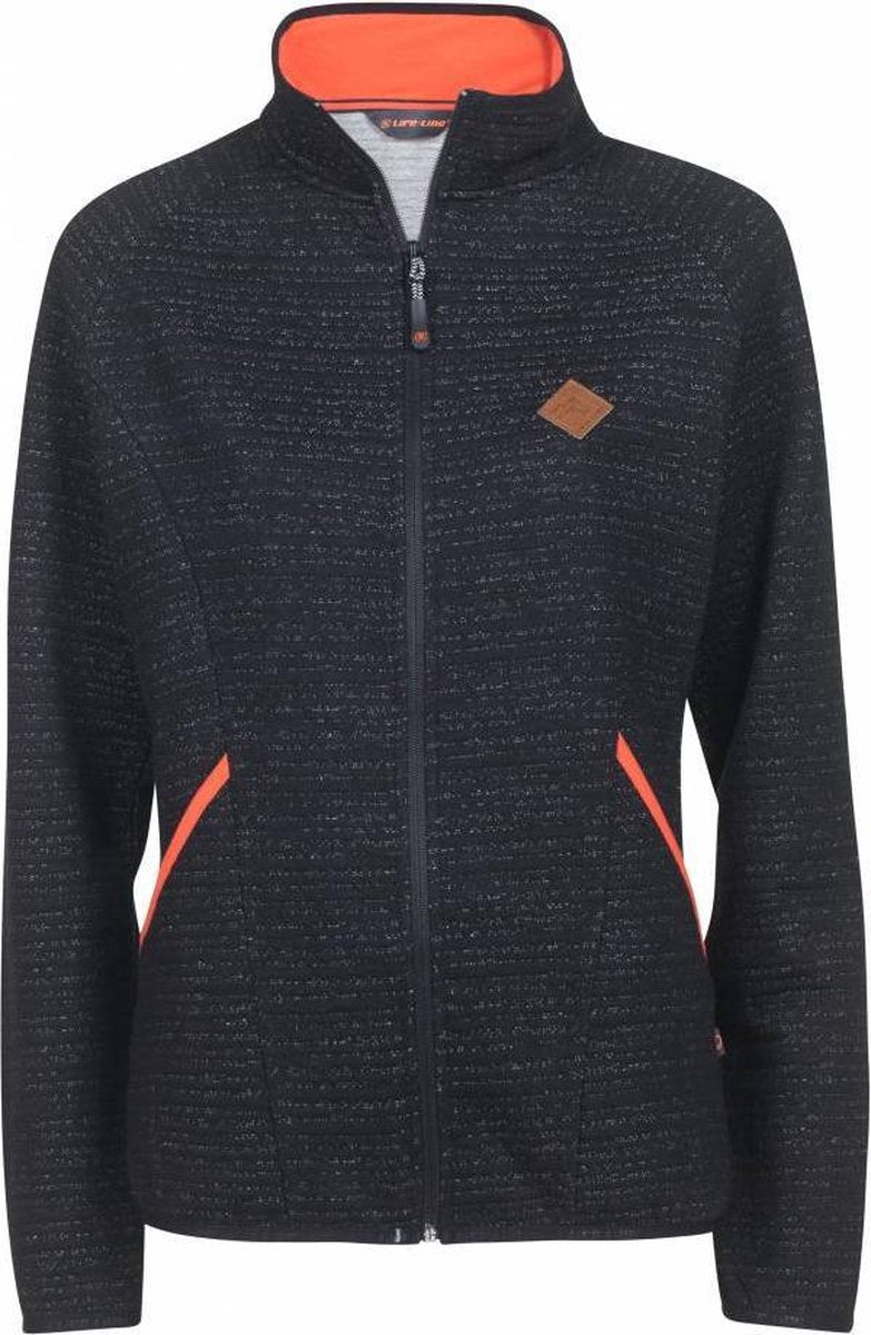Jade Dames Sweat Fleece Jas in Zwart