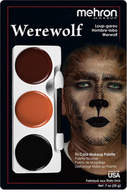 Mehron Schmink Palet met drie kleuren - Weerwolf