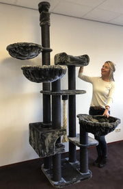 Krabpaal Catdream de Luxe Blackline Dark Grey plafond voor grote katten. Zeer stabiel