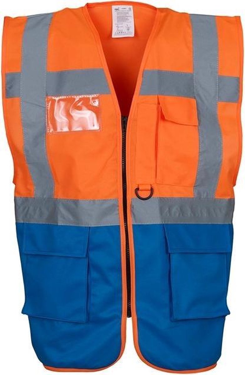 Veiligheidshesje met rits oranje
