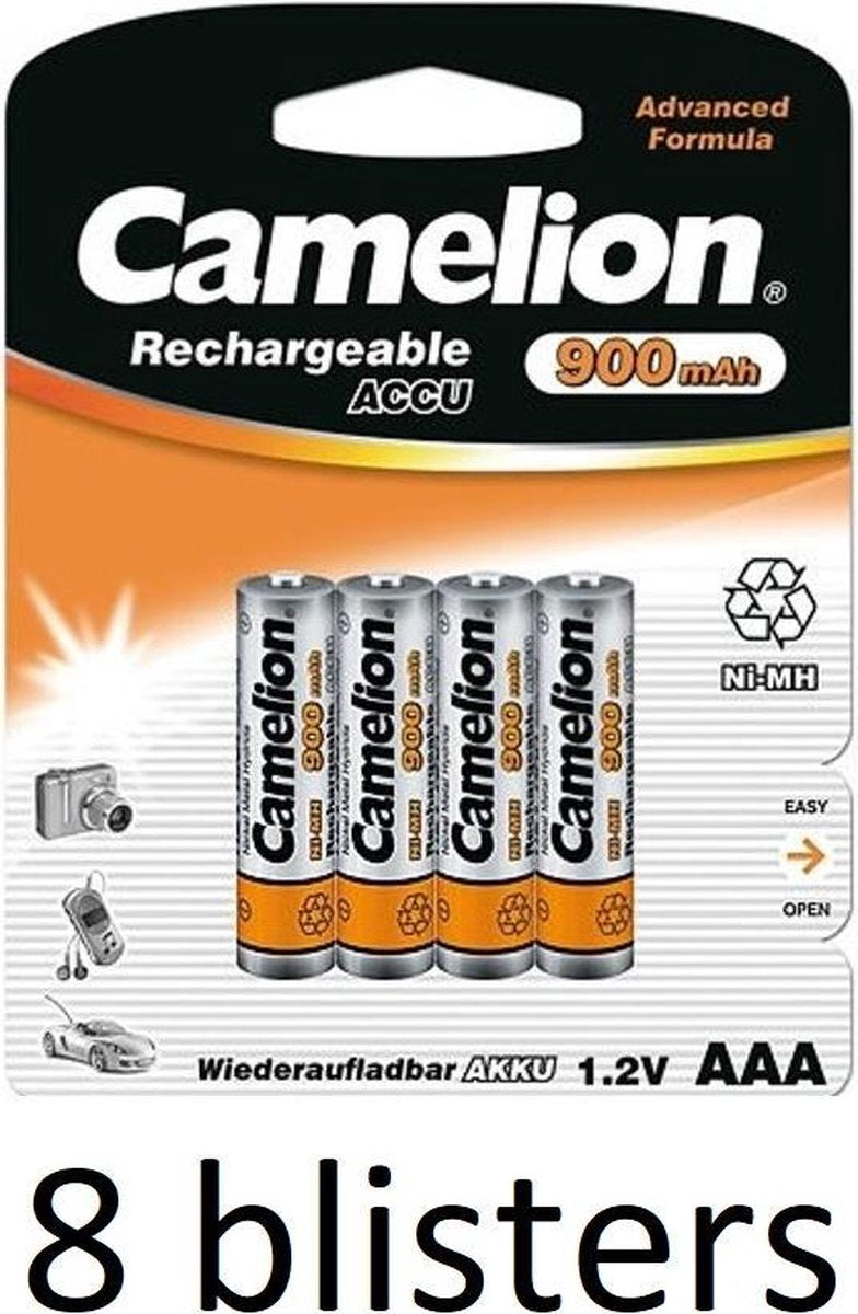 Camelion oplaadbare AAA batterij 900mah - 32 stuks