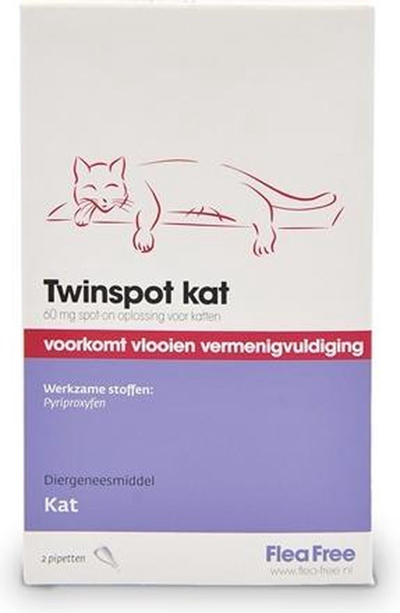 Exil kat flea free twinspot - 2 pipetten - 1 stuks