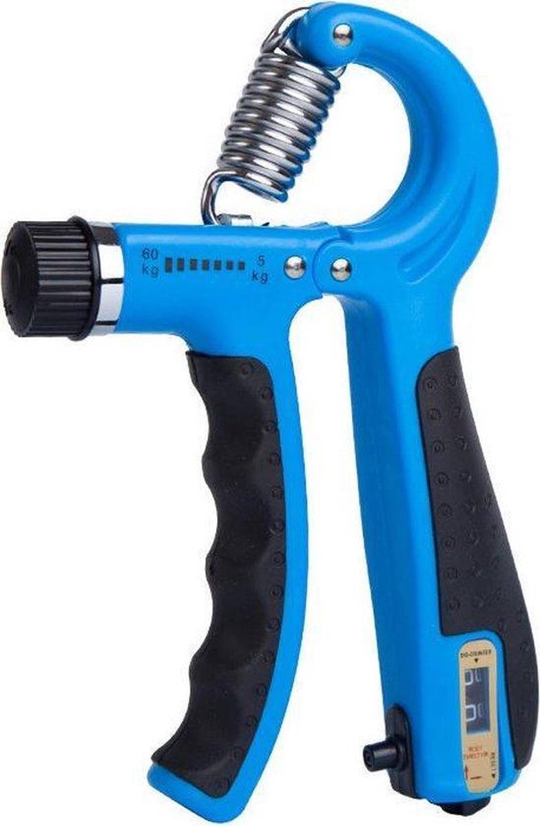 BOTC® Verstelbare Handtrainer - Handtrainer - 5 tot 60 KG - Vingertrainer - Grip Trainer - Blauw en Zwart