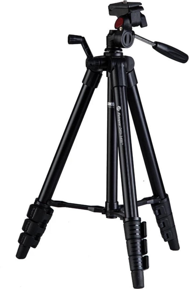 Smartphone Tripod Camera Statief 143Cm Inclusief Bluetooth Remote Shutter