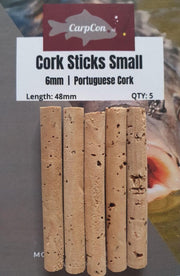 Cork Sticks 'Small' - 6mm - 5 stuks - Portugese Kurk Sticks voor Uitbalanceren van Pop-Up