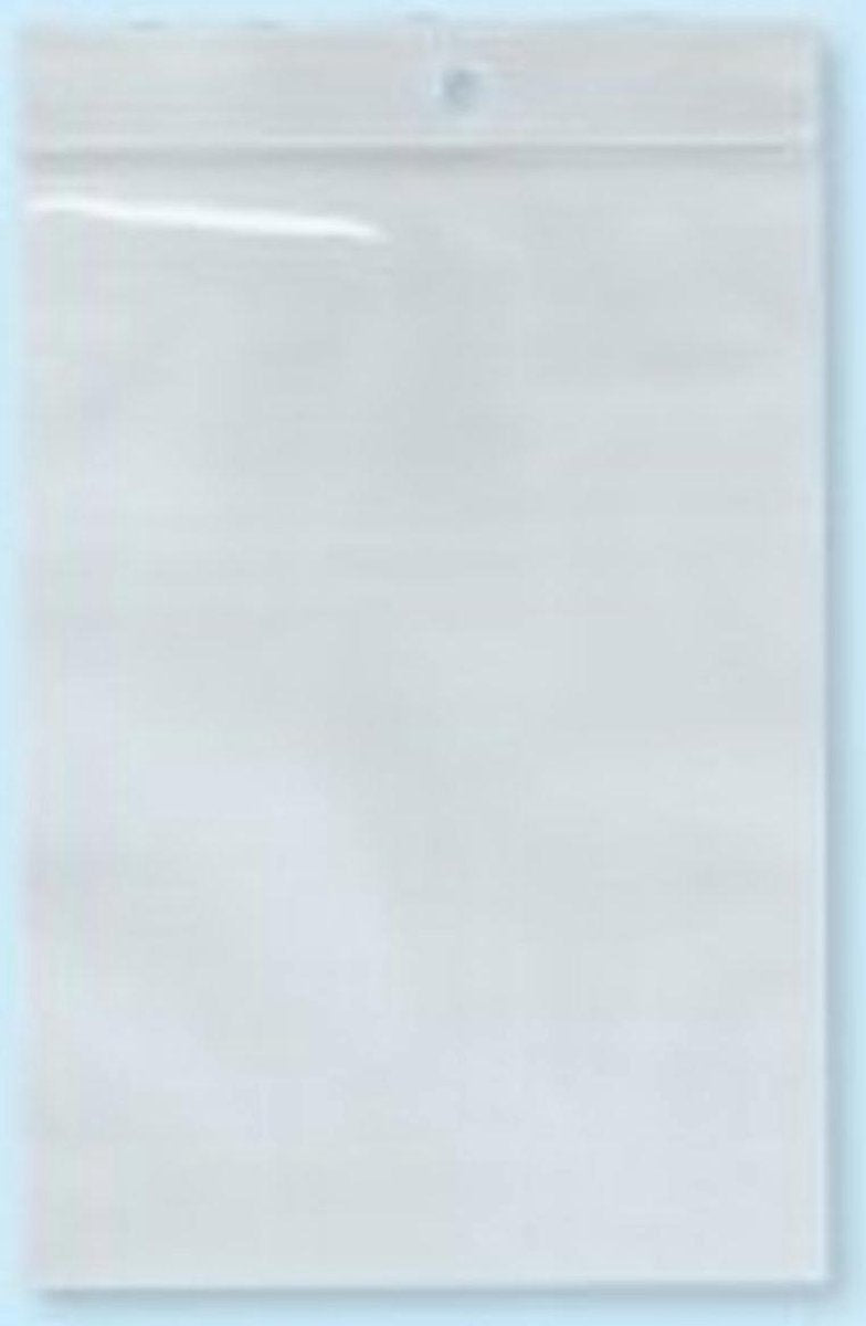 Gripzakjes [ Ziplock ] 220 x 280 mm - verpakt met 100 stuks. 5 mm hole.