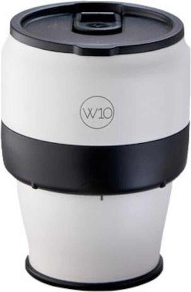 W10 Hazlewood - RVS opvouwbare thermos/reisbeker - 340 ml - Wit - Voor zowel warme als koude dranken