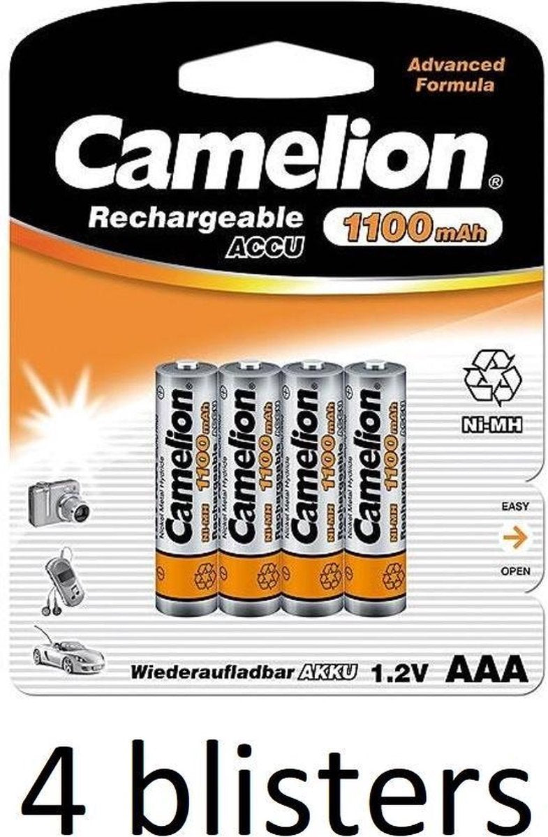 4x Camelion NH-AAA1100BP4 Rechargeable battery Nikkel-Metaalhydride (NiMH)