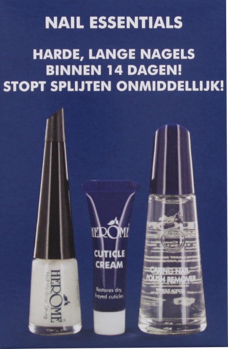 Herome Nail Essentials Set (Blauw) – Herstel Splijtende Zwakke Nagels – Complete Set met Nagelverharder