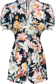 Bonte Playsuit Zwart