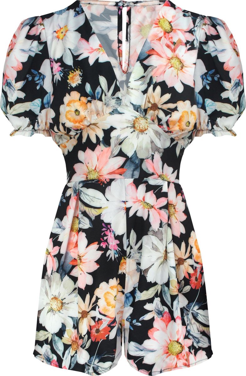 Bonte Playsuit Zwart