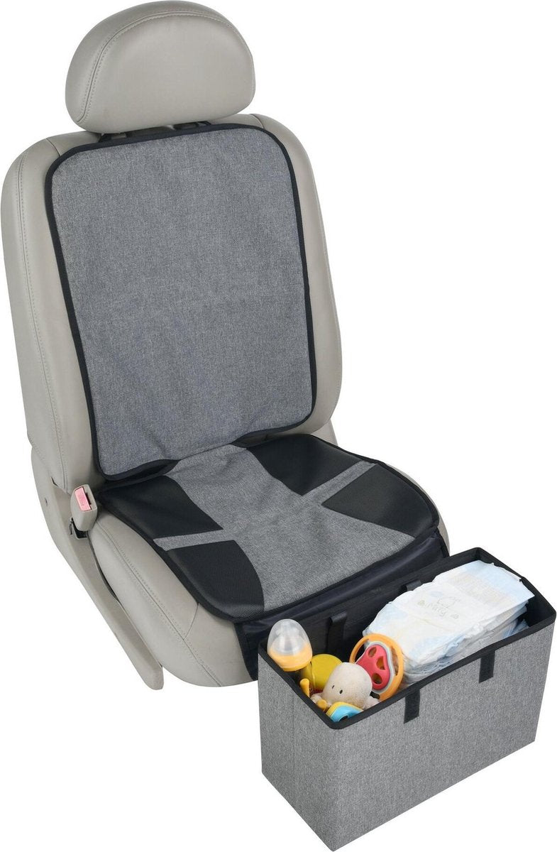 Altabebe - Beschermmat voor de autostoel met voetensteun/opbergbak - Grijs - maat Onesize