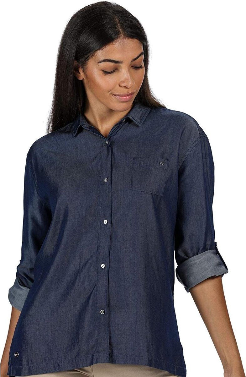 Regatta - Women's Meera Long Sleeved Shirt - Outdoorshirt - Vrouwen - Maat 46 - Blauw