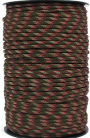 Allesvoordeliger paracord 4 mm - 9 core - 5 meter - groen beige rood