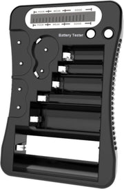 Allteq - Batterijtester - Batterijen tester - Digitaal - AA/AAA/C/D/9V blok/knoopcel - Zwart