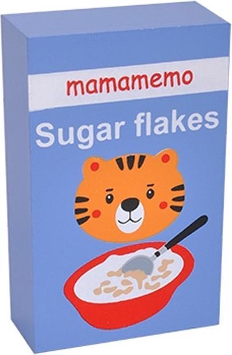Mama Memo Pak Cornflakes Hout 11 Cm Blauw