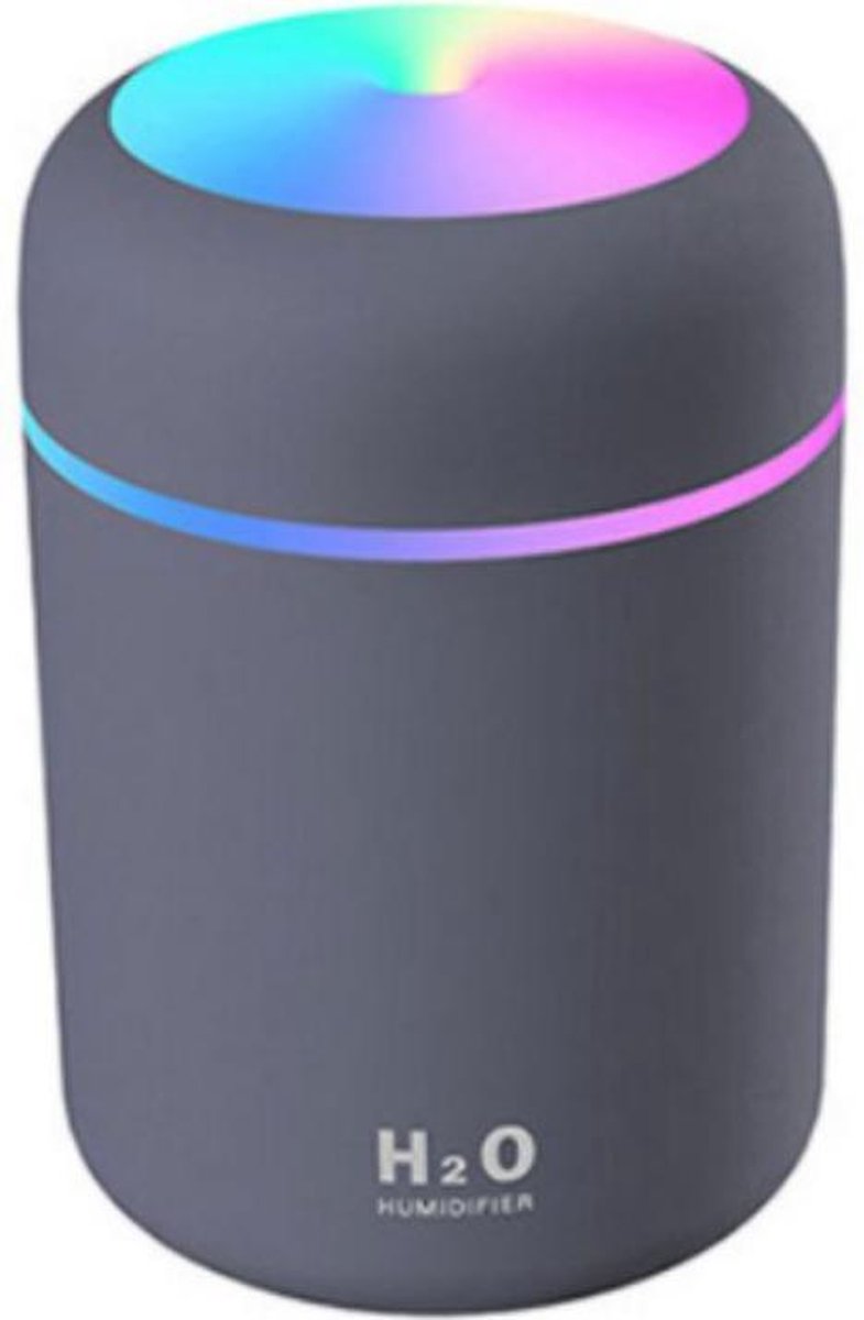 DOK - Aroma Diffuser - USB Aroma Vernevelaar - Luchtbevochtiger - 300 ML - Grijs