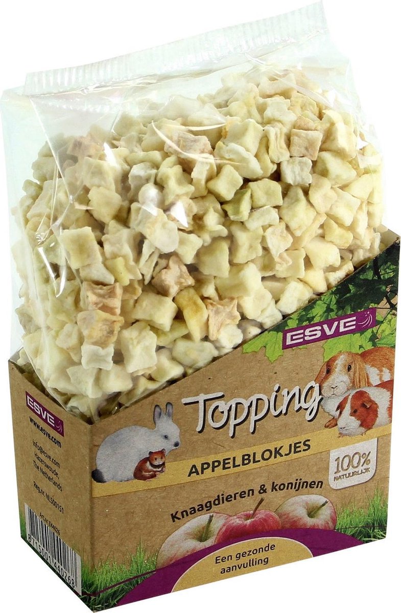 ESVE topping appelblokjes voor knaagdieren en konijnen
