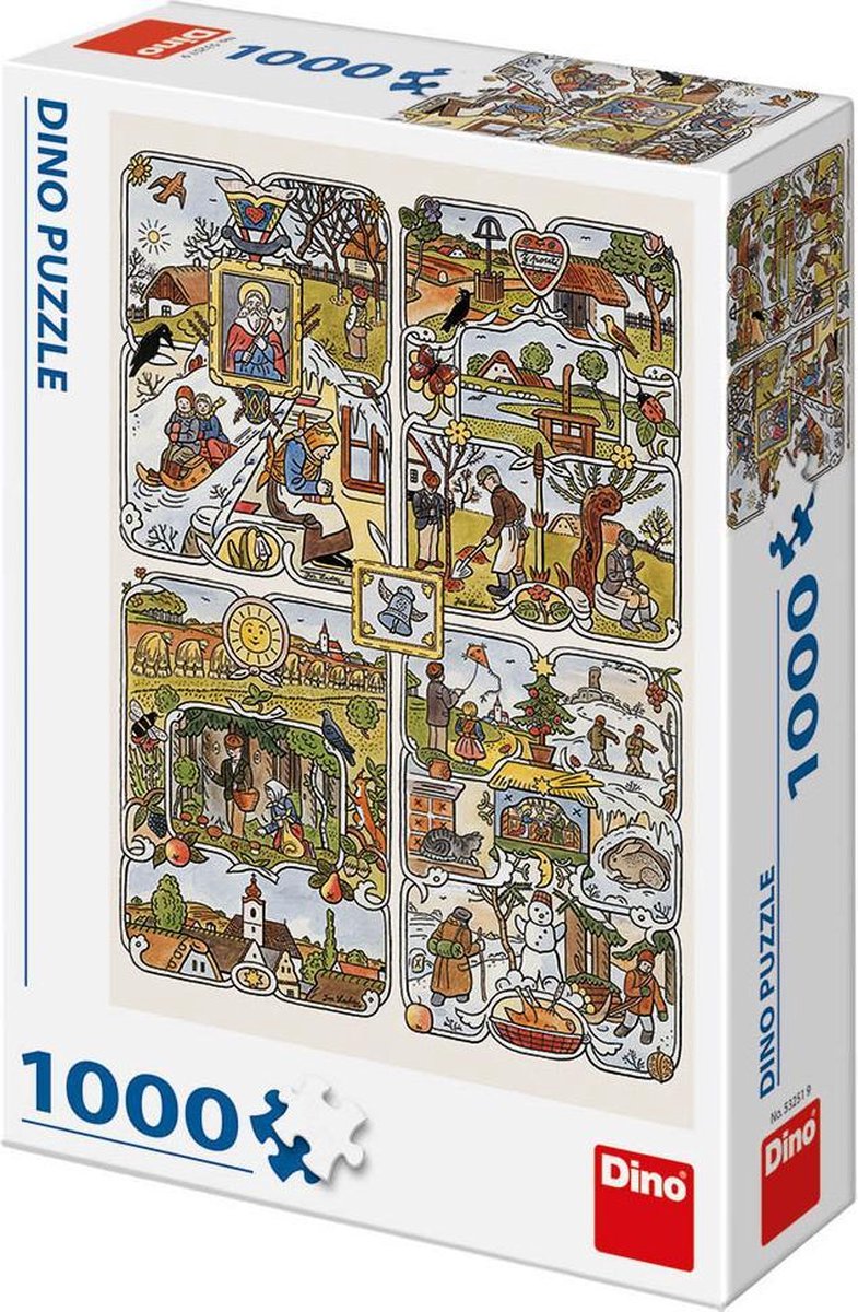 Dino puzzel Josef Lada Year's Seasons 1000 stukjes