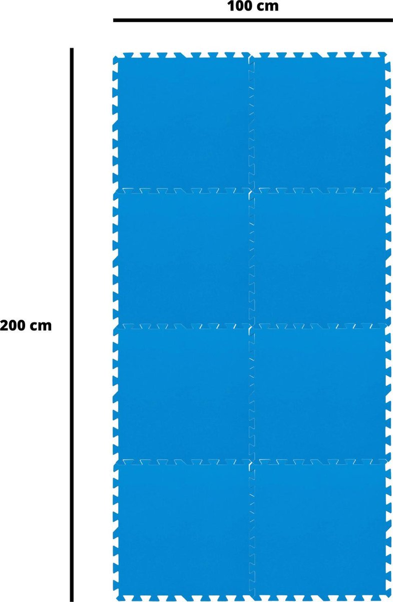 Bestway - zwembad looppad tegels - 50 cm x 50 cm - 2 m2 - blauw - 8 stuks