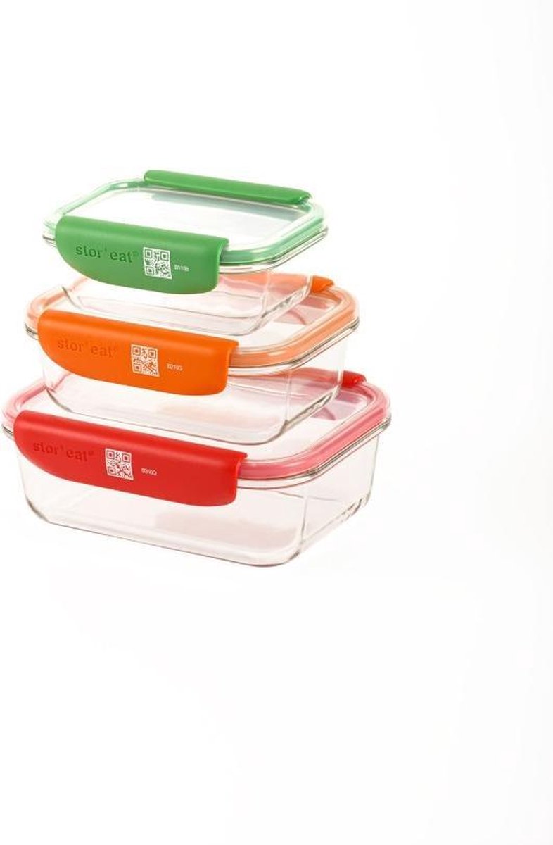 Glazen Vershouddozen - Set van 3 - Stor'eat - Mastrad